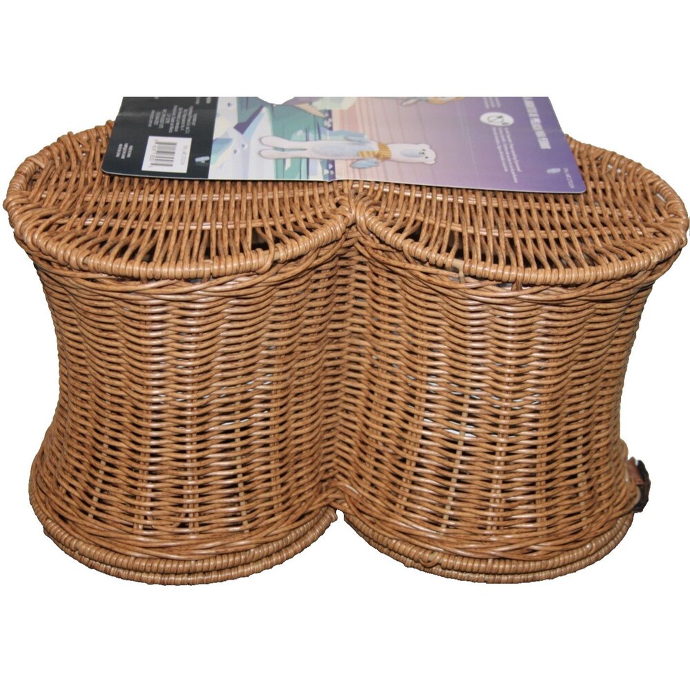 Buddy Buddy Whicker Dog Bone Basket Woven Pet Toy Storage Rustic Decor Vintage - Picture 6 of 10